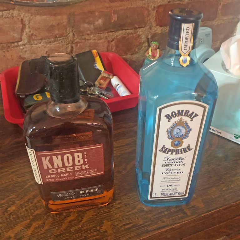 Drizly Order Knob Creek Bourbon and Bombay Sapphire Gin